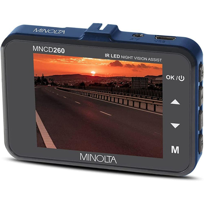 Minolta MNCD260 1080p Infrared NV Car Camcorder with 2.2" LCD Monitor (Blue)
