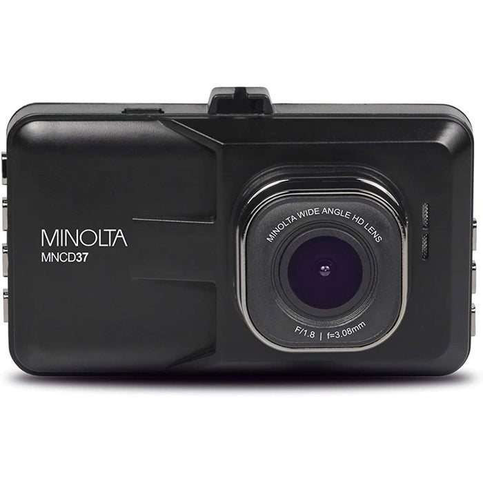 Minolta MNCD37 1080p Car Camcorder/Dashcam with 3.0" LCD Monitor (Black)