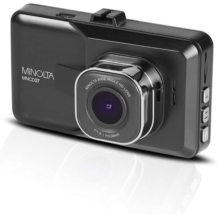 Minolta MNCD37 1080p Car Camcorder/Dashcam with 3.0" LCD Monitor (Black)