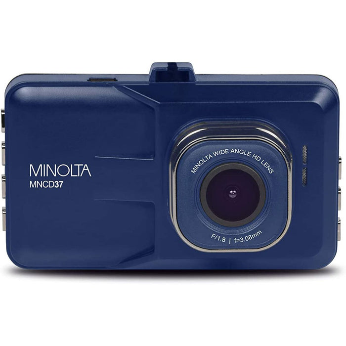 Minolta MNCD37 1080p Car Camcorder/Dashcam with 3.0" LCD Monitor (Blue)