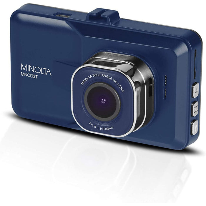 Minolta MNCD37 1080p Car Camcorder/Dashcam with 3.0" LCD Monitor (Blue)