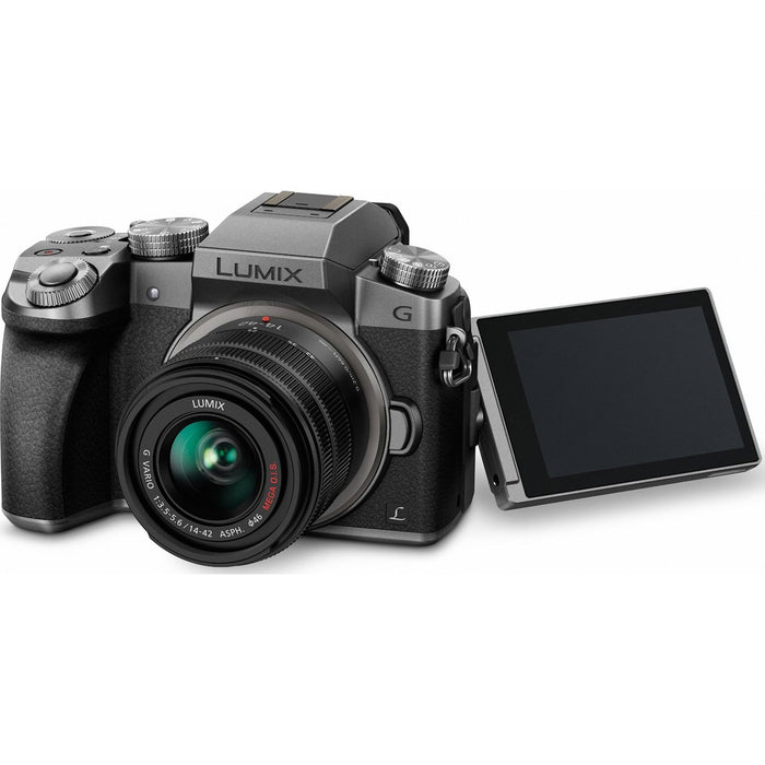 Panasonic LUMIX G7 Interchangeable Lens 4K Ultra HD Silver DSLM w/ 14-42mm Lens - Open Box