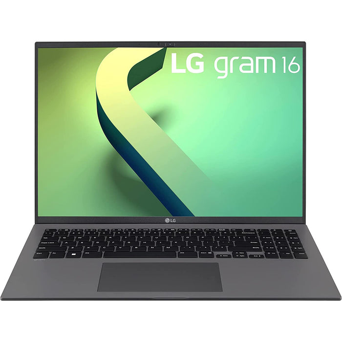 LG gram 16Z90Q 16" Lightweight Laptop, Intel i7-1260P, 16GB RAM/1TB SSD, Black