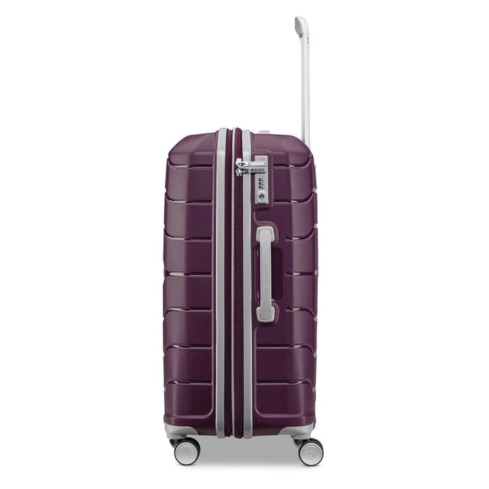 Samsonite Freeform 21" Carry-On Spinner Luggage Amethyst Purple+Traveling Bundle