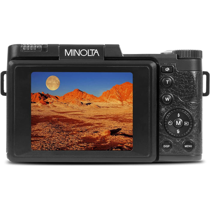Minolta MND30 30MP 2.7K Ultra HD 4X Zoom Digital Camera (Purple)