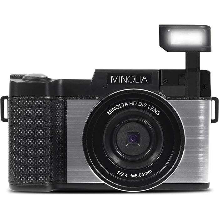 Minolta MND30 30MP 2.7K Ultra HD 4X Zoom Digital Camera (Silver)