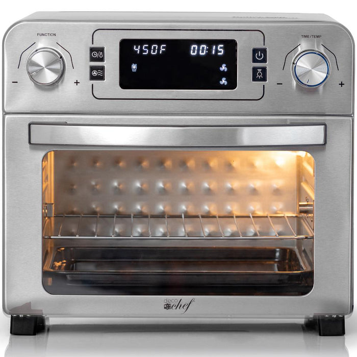 Deco Chef 24QT Stainless Steel Countertop Toaster Air Fryer Oven - Renewed