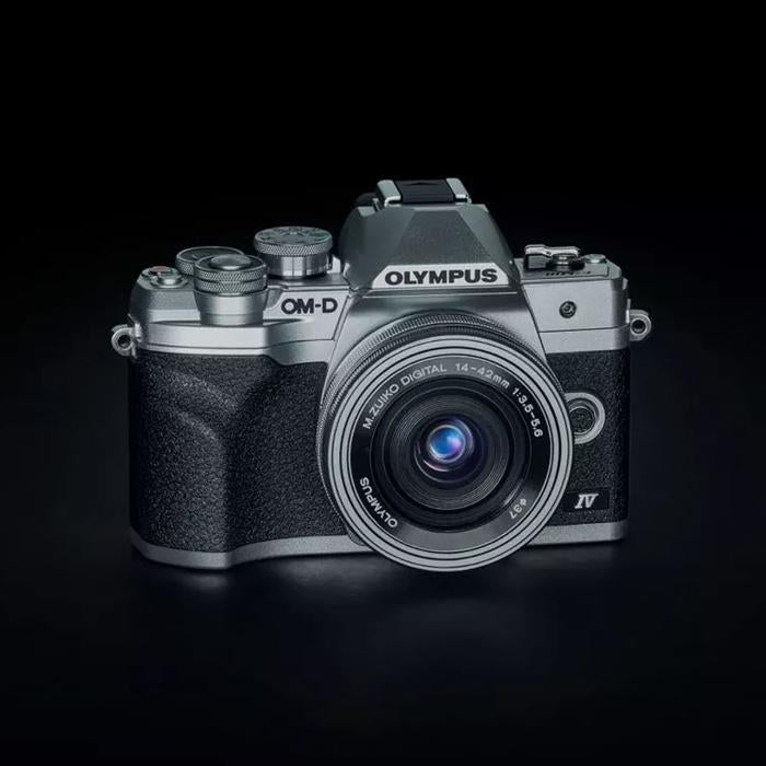Olympus E-M10 Mark IV Digital Camera (Silver) with M.Zuiko Digital ED14-42mm Lens
