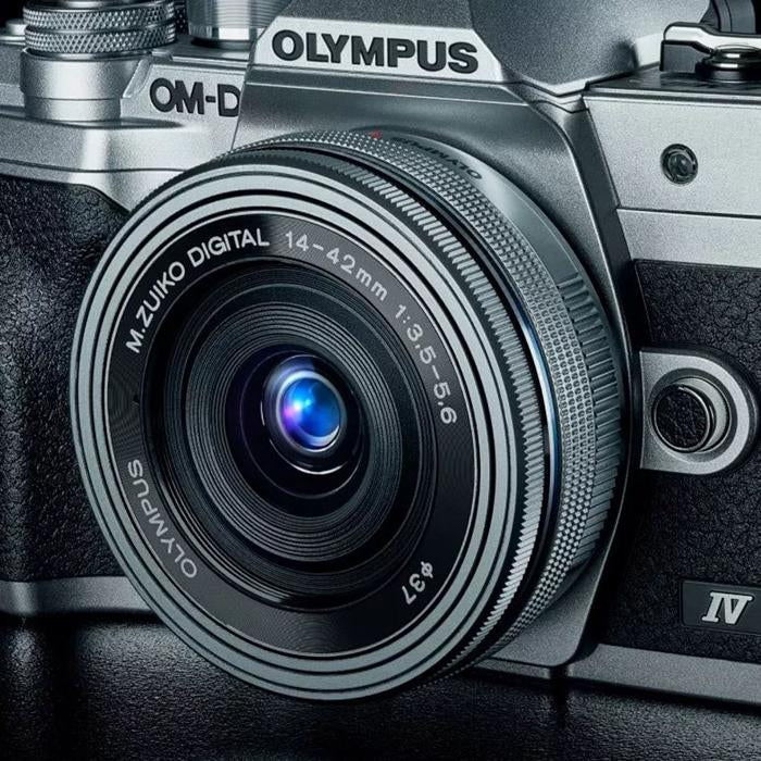Olympus E-M10 Mark IV Digital Camera (Silver) with M.Zuiko Digital ED14-42mm Lens
