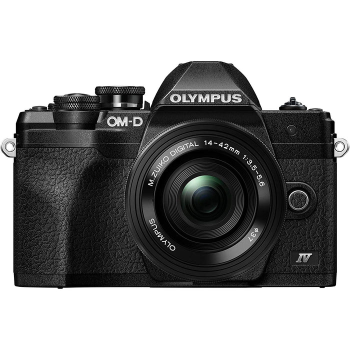 Olympus E-M10 Mark IV Digital Camera (Black) with M.Zuiko Digital ED 14-42mm Lens