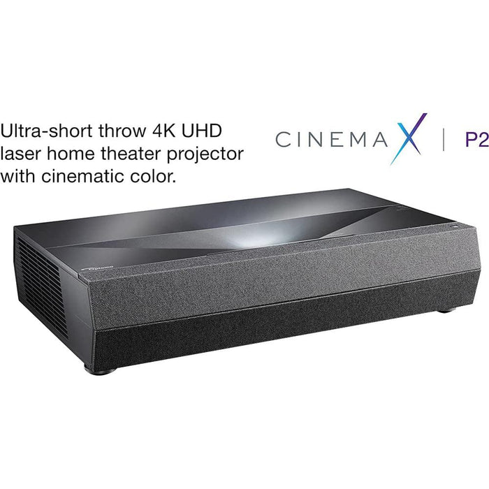 Optoma CinemaX P2 Smart 4K HDR UHD Laser TV / Projector (Black) Refurbished