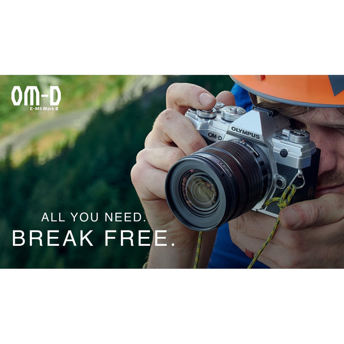 Olympus OM-D E-M5 Mark III Travel Camera (Body Only), Silver