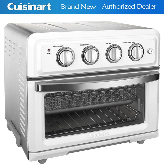 Cuisinart TOA-60W Convection Toaster Oven Air Fryer with Light, White - Refurbished