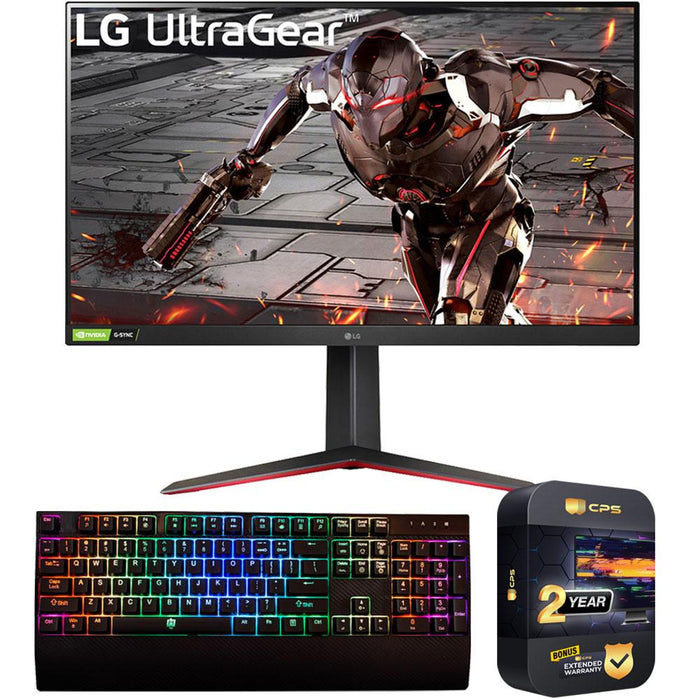 LG 32GN550-B 32" UltraGear FHD 165Hz Gaming Monitor with Bonus Deco Gear Keyboard
