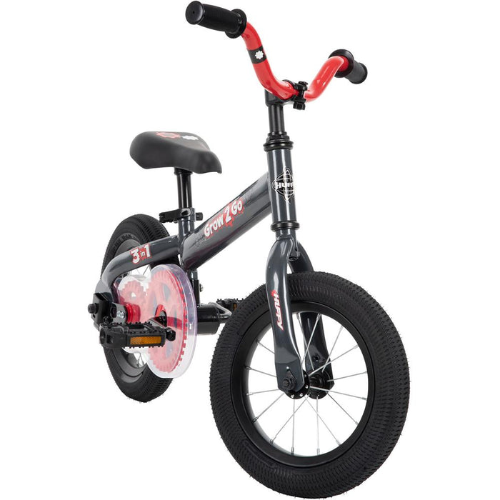 Huffy 22301 Grow 2 Go Kids Bike, Balance to Pedal, Red +2 Year Extended Warranty