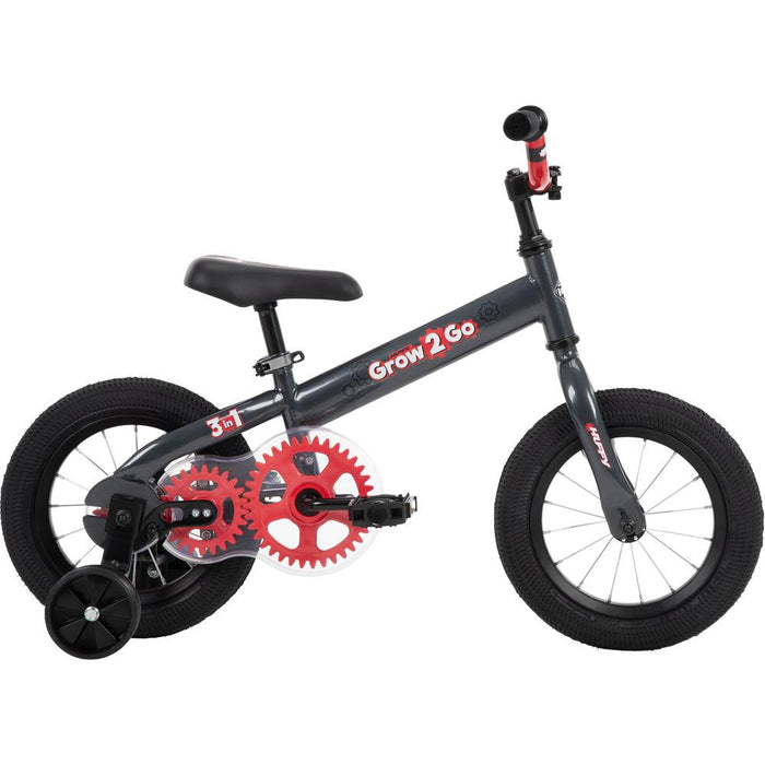 Huffy 22301 Grow 2 Go Kids Bike, Balance to Pedal, Red +2 Year Extended Warranty