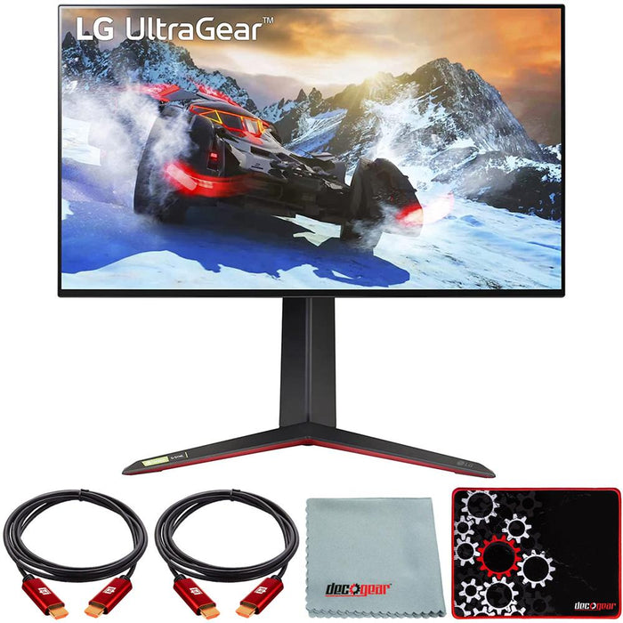 LG 27" UltraGear 4K UHD Nano IPS 1ms G-Sync Gaming Monitor with Mouse Pad Bundle
