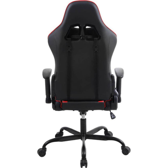 Deco Gear Ergonomic Foam Gaming Chair w/ Adjustable Head & Lumbar Support, Red - Open Box