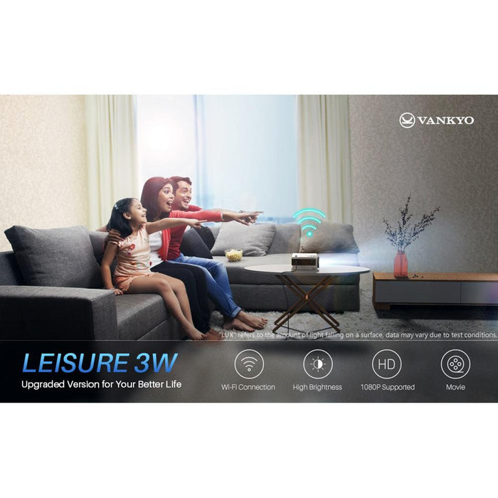 VANKYO Leisure 3W Mini, 3600 L, Portable WiFi Projector - Open Box
