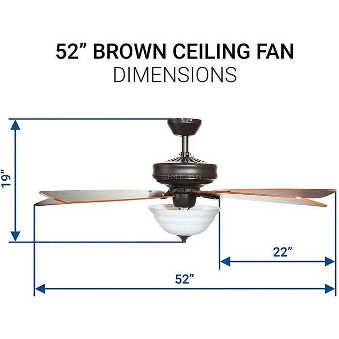 Black & Decker BCF5211R Ceiling Fan, Mahogany + Remote - Open Box