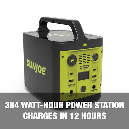 Sun Joe PPG400 384Wh 6-Amp Portable Power Generator with Outlets and USB Ports
