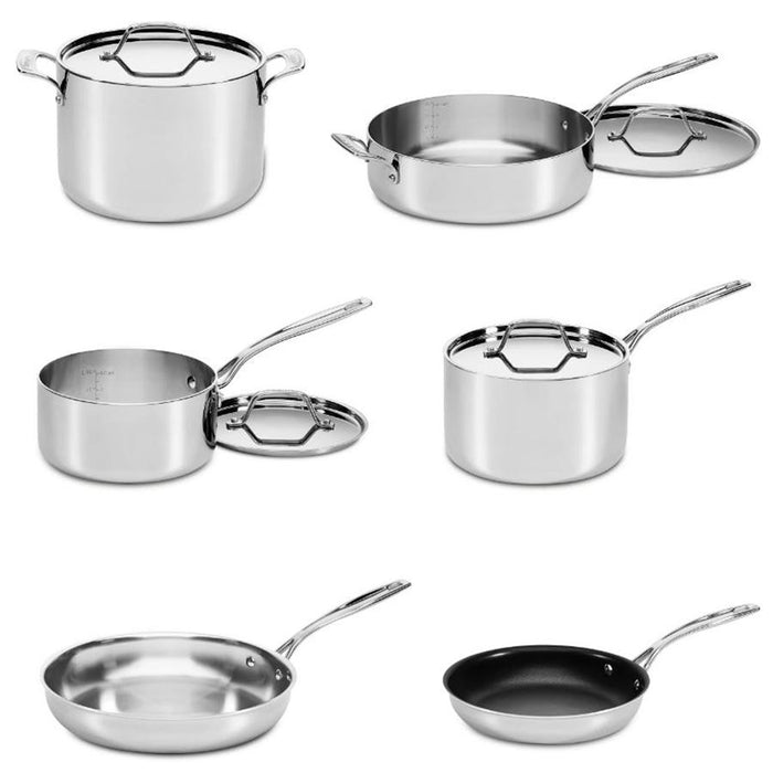 Cuisinart Custom-Clad 5-Ply Stainless Steel 10-Piece Cookware Set (CC5-10)