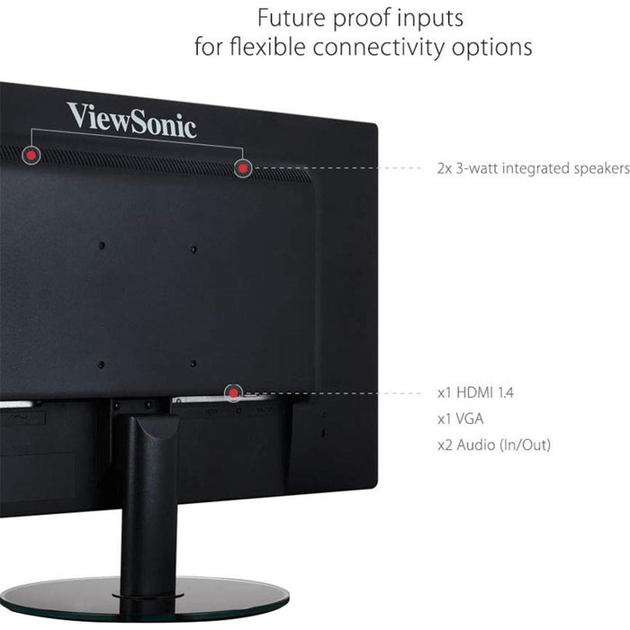 ViewSonic 27-inch Full HD Monitor with HDMI SuperClear IPS Panel Slim Bezel - Open Box