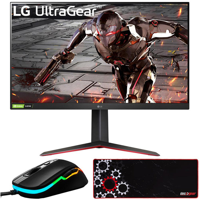 LG 32" UltraGear FHD 165Hz HDR10 Gaming Monitor w/ G-SYNC +Deco Gaming Mouse Bundle