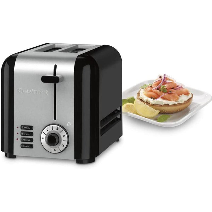 Cuisinart 2-Slice Compact Stainless Toaster, Brushed Stainless (CPT-320P1)