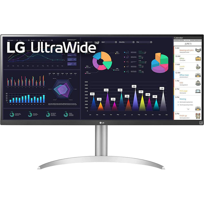 LG 34WQ650-W 34" 21:9 UltraWide FHD 100Hz IPS Monitor + Gaming Mouse Bundle