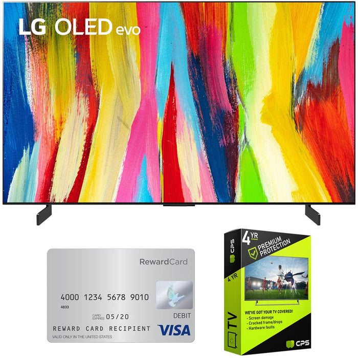 LG OLED42C2PUA 42" 4K OLED TV (2022) Bundle with $50 Visa Card (2-4Wk Delivery)