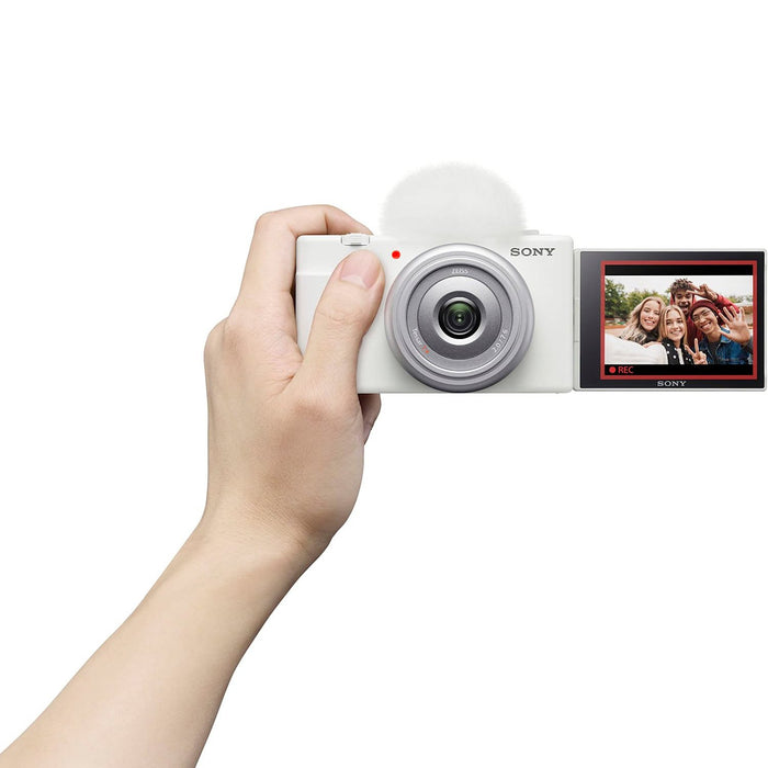 Sony ZV-1F Vlog Camera for Content Creators and Vloggers - White ZV-1F/W
