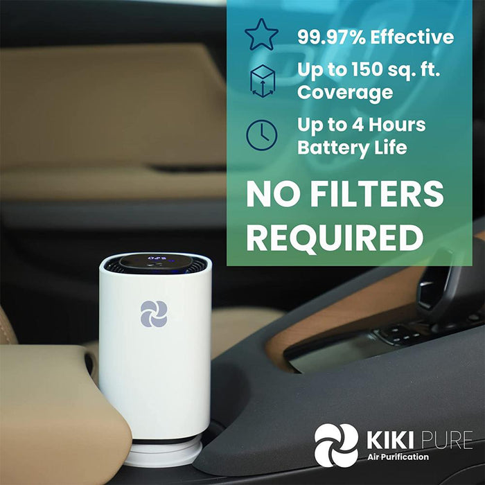 KIKI Pure Pro Personal Air Purifier/Ionizer - White (2-Pack)