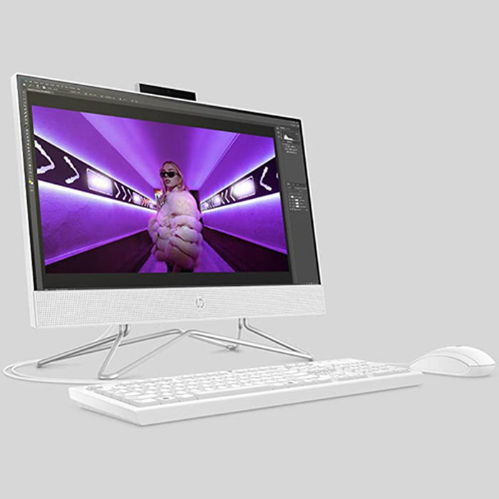 Hewlett Packard 24" All-in-One Desktop, AMD Athlon 3050U, 8GB/256GB w/ Gaming Microphone Bundle