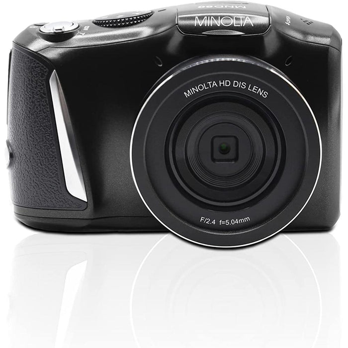Minolta 48 MP 4K UHD 16X Digital Zoom Digital Camera (Black) w/ Deco Camera Case