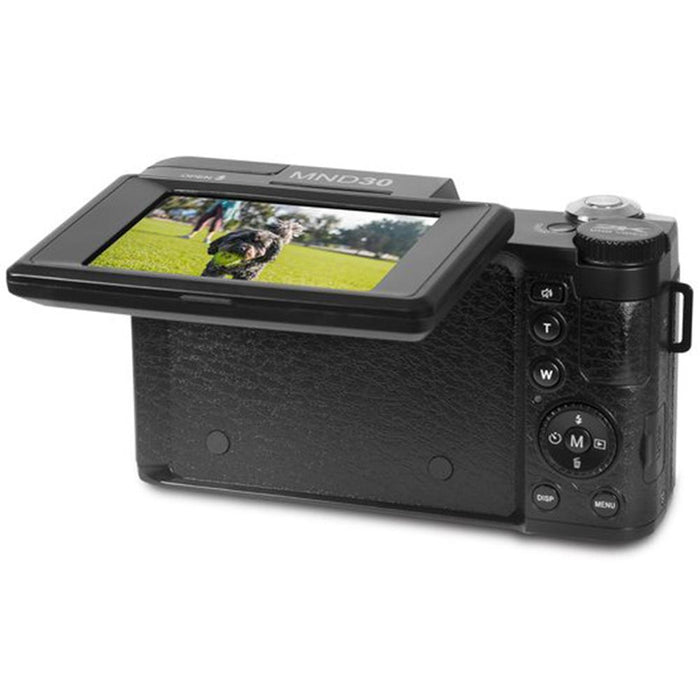 Minolta MND30 30MP 2.7K UHD 4X Zoom Digital Camera, Blue w/ Deco Camera Case