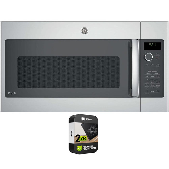 GE Profile 2.1 Cu. Ft. Over-the-Range Microwave Oven Steel with 2 Year Warranty