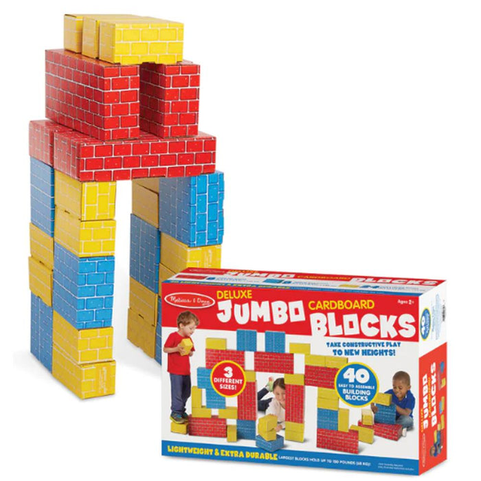 Melissa and Doug Deluxe Jumbo Cardboard Blocks (40 pc) - 2784
