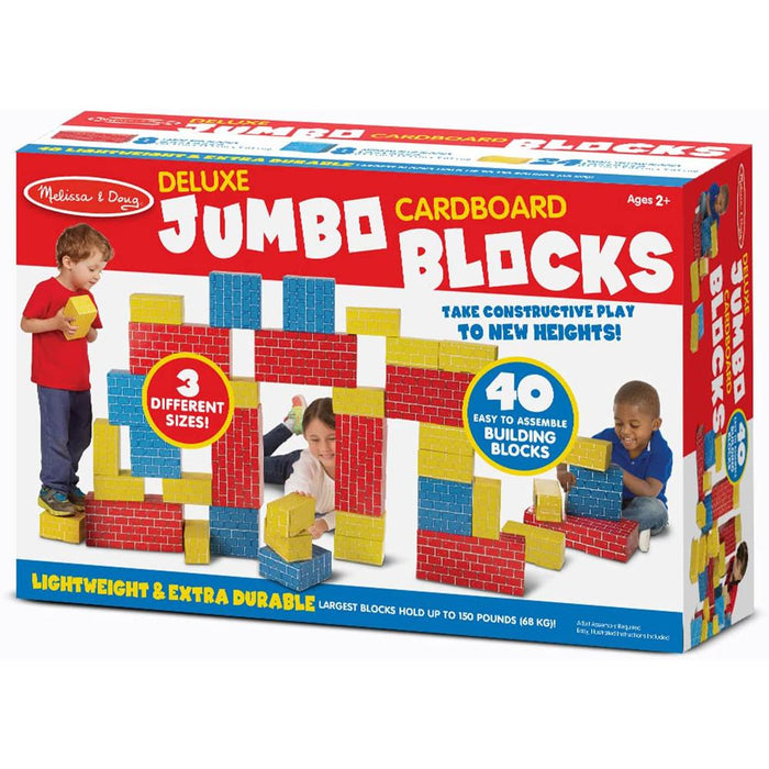 Melissa and Doug Deluxe Jumbo Cardboard Blocks (40 pc) - 2784
