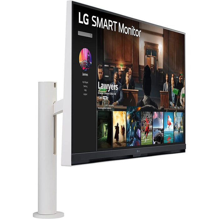 LG 32" 4K UHD Smart Monitor with webOS and Ergo Stand with Mouse Pad Bundle