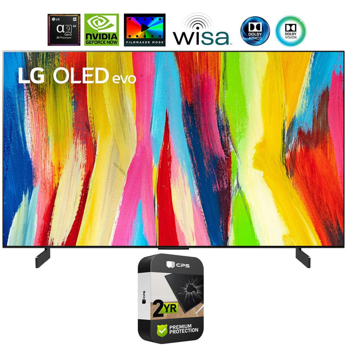LG 55 Inch HDR 4K Smart OLED Evo TV (2022) (Renewed) + 2 Year Protection Pack