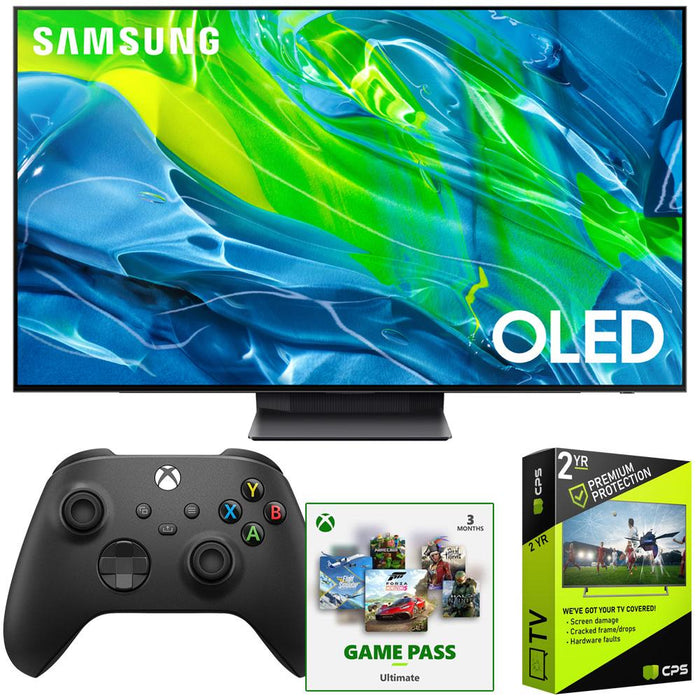 Samsung S95B 55" 4K Quantum HDR OLED Smart TV 2022 Ultimate Bundle with Xbox Controller