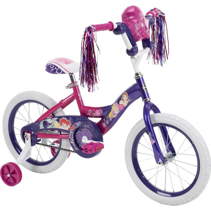 Huffy Disney Princess 16 in Bike' with Training Wheels and Basket  - Open Box