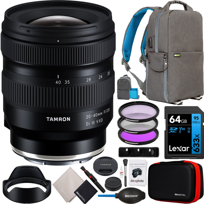 Tamron 20-40mm F/2.8 Di III VXD Lens for Sony E-Mount Full Frame Cameras A062 Bundle