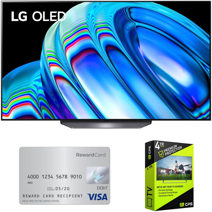 LG OLED77B2PUA 77" HDR 4K OLED TV (2022) Bundle with 100$ Gift Card and Warranty