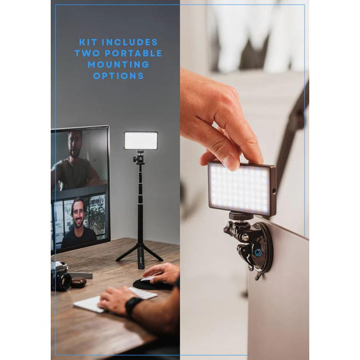Lume Cube Broadcast Lighting Kit for Video Conferencing with Tripod and Suction Mount
