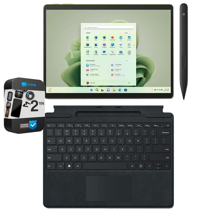 Microsoft Surface Pro 9 13" Tablet i5, 16/256GB, Forest + Accessories +Extended Protection
