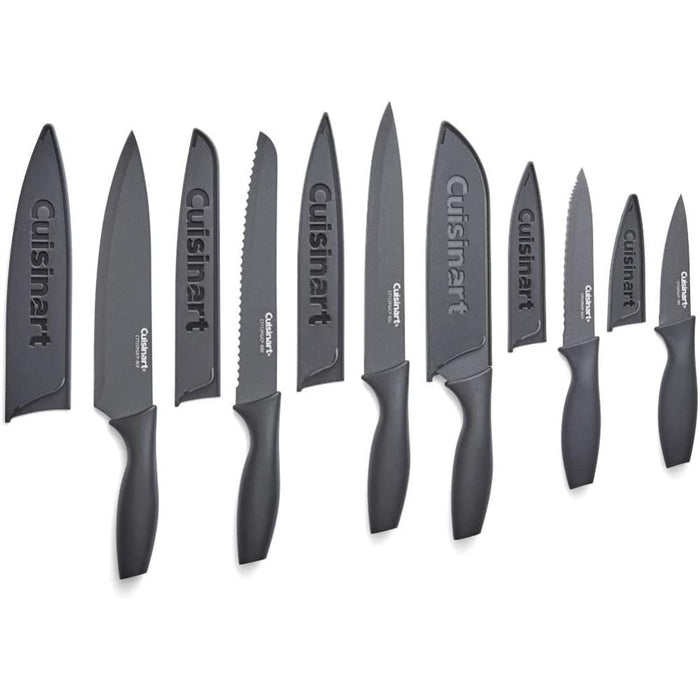 Cuisinart Advantage Color Collection 12pc Knife Set, Matte Black + Accessories Bundle