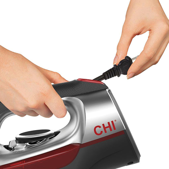 Chi Steam Iron with Titanium Infused Ceramic Soleplate 1700W Silver + Warranty