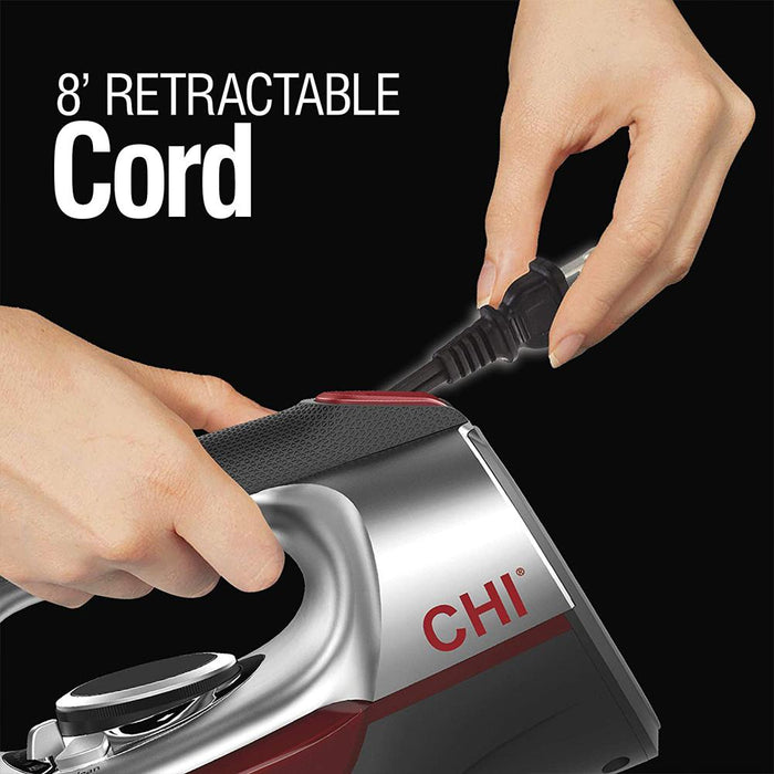 Chi Steam Iron with Titanium Infused Ceramic Soleplate 1700W Silver + Warranty